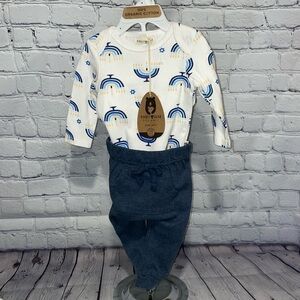 Rabbit + Bear Two piece set Hanukkah themed with sweatpants NWT